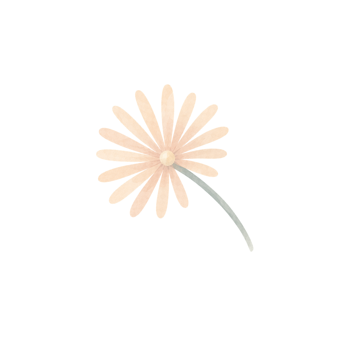 illustrated flower decor