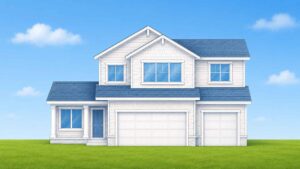 vaquita dolphin inspired floorplan by narwhal homes. illustrated in an underwater scene.