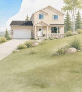 Home exterior illustrated in utah.