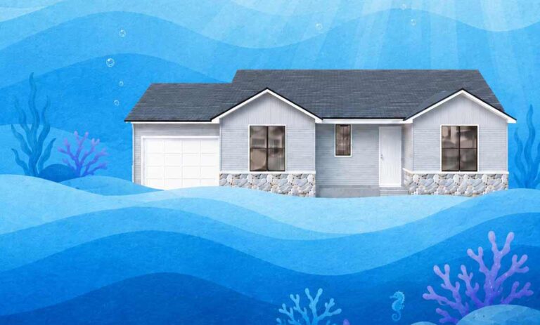 Seahorse floor plan illustrated in an illustrated ocean scene